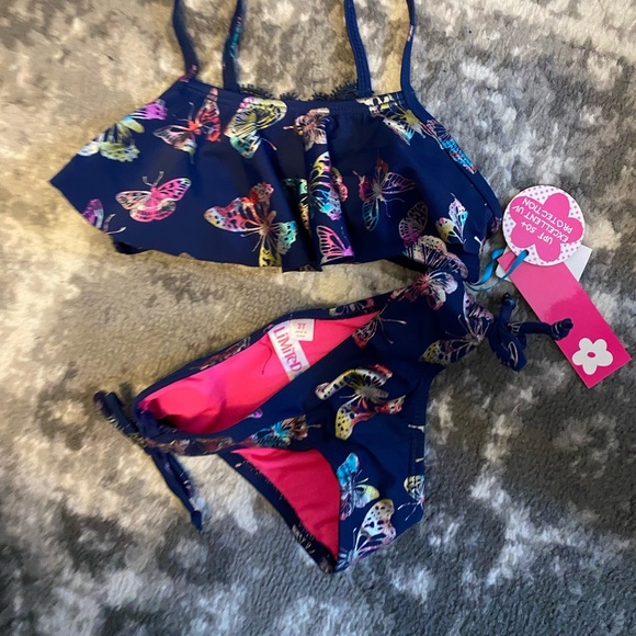 Limited Too bikini two piece swimsuit NWT butterfly 3T - Picture 2 of 4